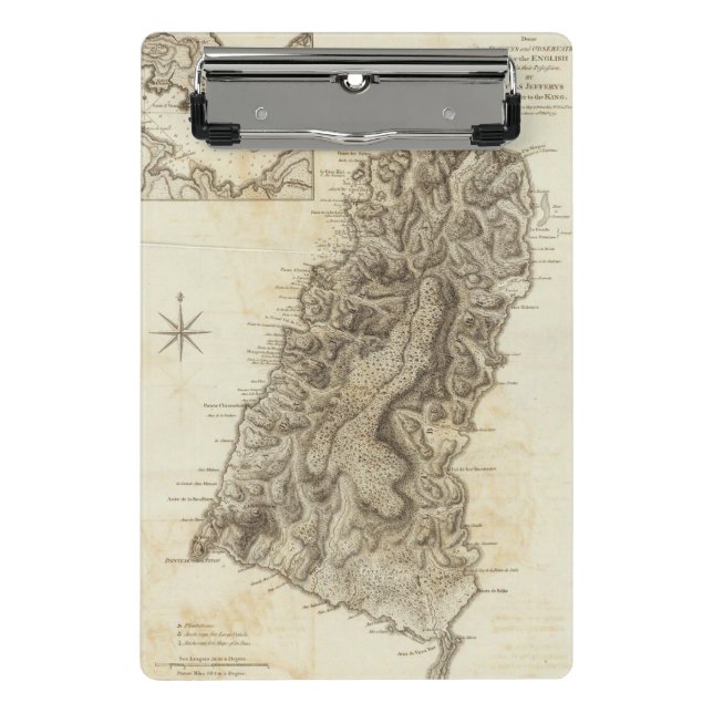 St Lucia Mini Klemmbrett (Vorderseite)