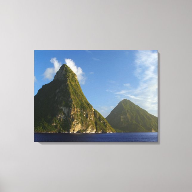St Lucia Pitons Leinwanddruck (Vorderseite)