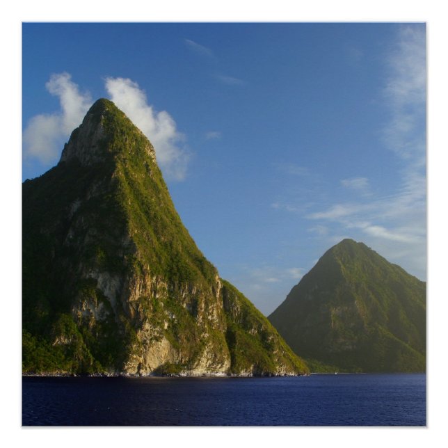 St Lucia Pitons Poster (Vorderseite)