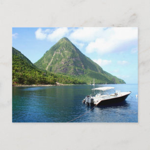 St Lucia Pitons Postkarte