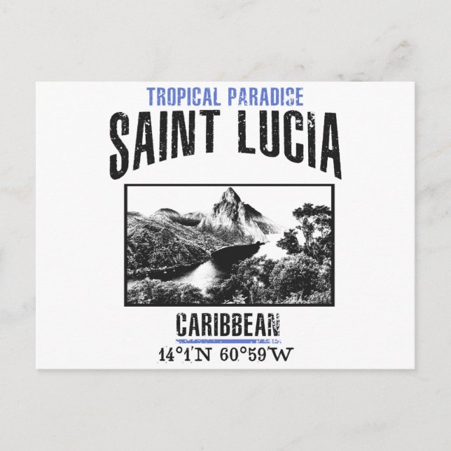 St. Lucia Postkarte (Vorderseite)