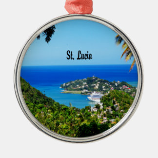 St Lucia Silbernes Ornament
