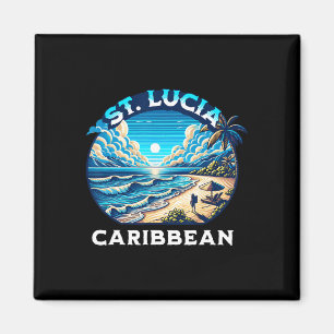 St. Lucia Souvenir Urlaub Sommer St. Lucia  Magnet