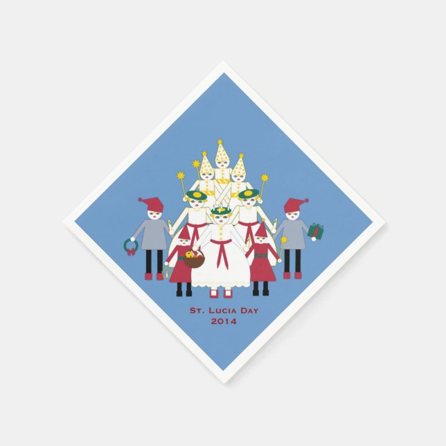St. Lucia Tag Weihnachtspapier Napkins Serviette (Ecke)