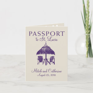 St. Lucia Wedding Passport Einladung