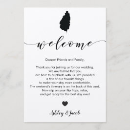 St. Lucia Wedding Welcome Letter & Itinerary Card Programm