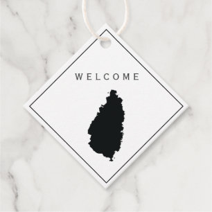St. Lucia Welcome Bag Geschenk Tag Hochzeitstag Geschenkanhänger