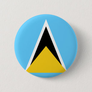 St- Luciaflagge Button