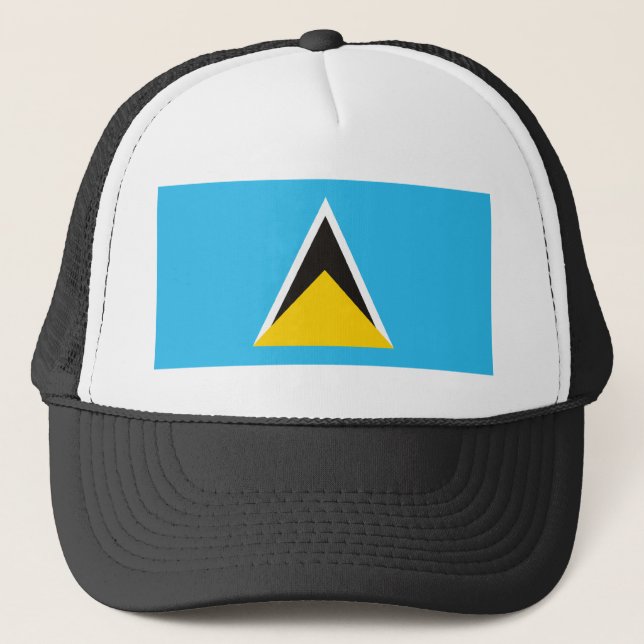 St- Luciaflaggen-Hut Truckerkappe (Vorderseite)