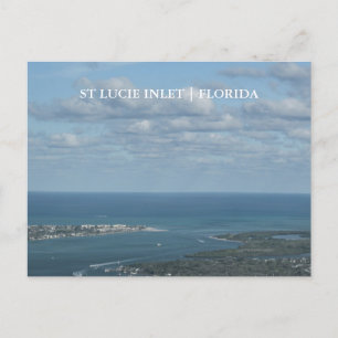 St Lucie Inlet Florida Arial View Postkarte