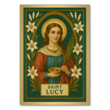 St. Lucy Katholic Wedding Table Card