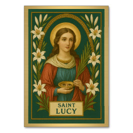 St. Lucy Katholic Wedding Table Card Tischnummer