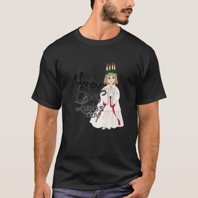 St. Lucy St. Lucia Schutzpatron der Augen und Blin T-Shirt (Vorderseite)