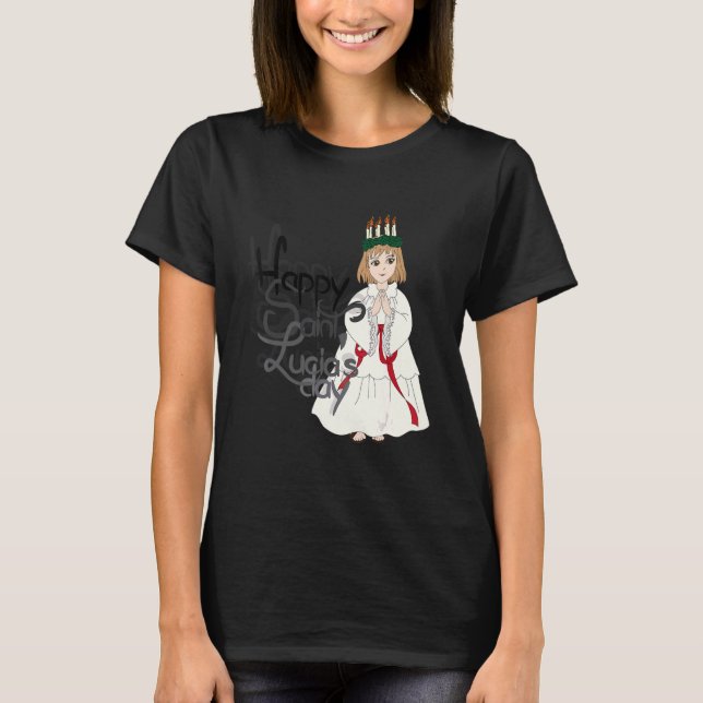 St. Lucy St. Lucia Schutzpatron der Augen und Blin T-Shirt (Vorderseite)
