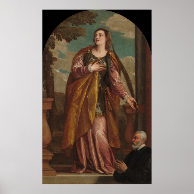 St. Lucy und ein Donner - Veronese Kunstposter Poster (Vorne)