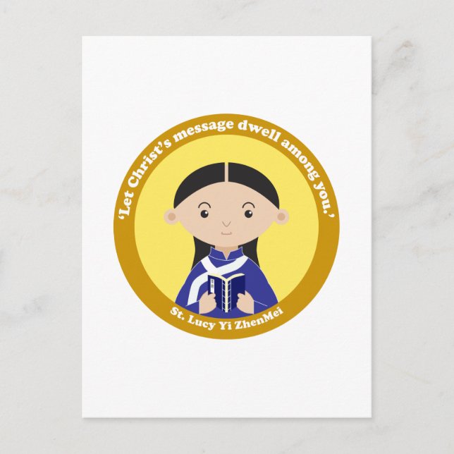 St. Lucy Yi ZhenMei Postkarte (Vorderseite)