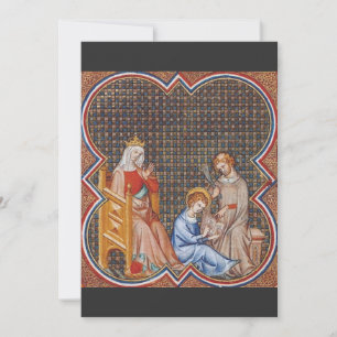 St. Ludwig IX. von Frankreich Schutzpatron der Kön Feiertagskarte