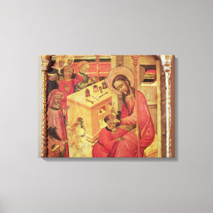 St Luke, das auf dem Kopf eines Mannes, c.1400-30 Leinwanddruck