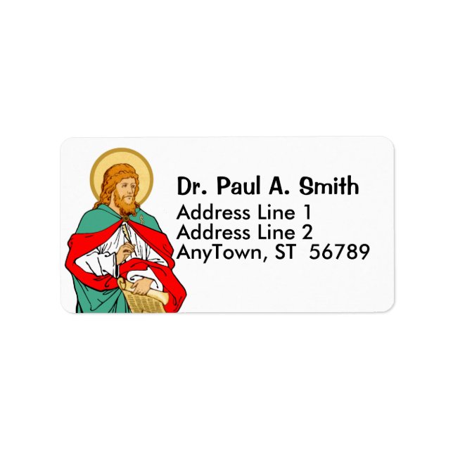 St. Luke, geliebter Arzt (RLS 08; MedVers.) Adressaufkleber (Vorne)