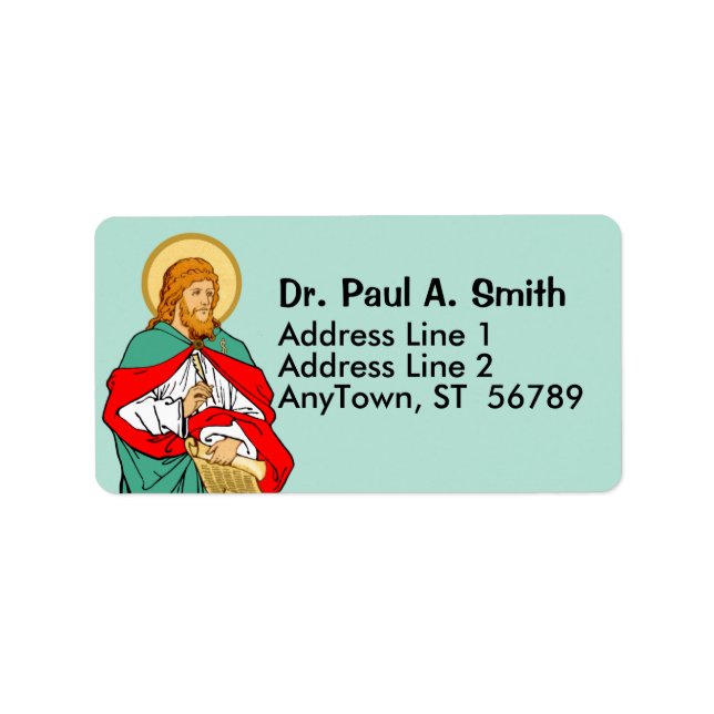 St. Luke, geliebter Arzt (RLS 08; MedVers.) Adressaufkleber (Vorne)