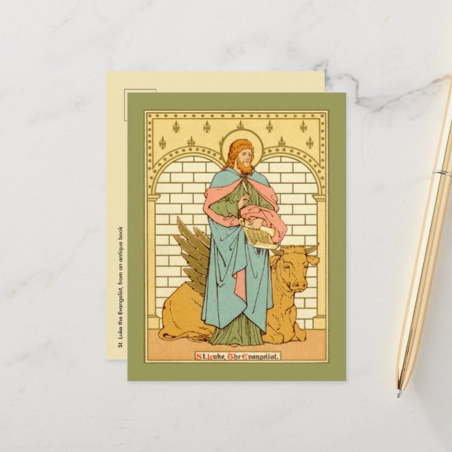 St. Luke the Evangelist (RLS 08) Postkarte (Vorderseite/Rückseite Beispiel)