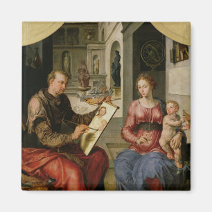 St Luke, welches die Jungfrau, c.1545 malt Magnet