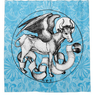St. Luke's Emblem Winged Bull Duschvorhang