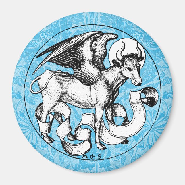 St. Luke's Emblem Winged Bull Magnet (Vorne)