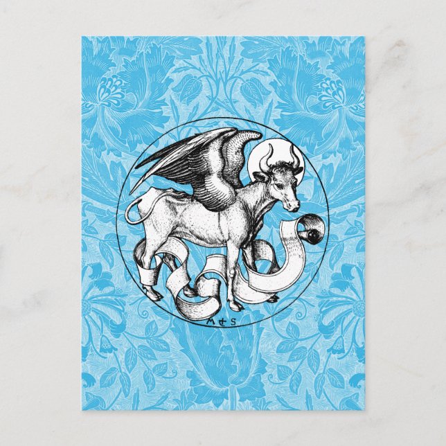 St. Luke's Emblem Winged Bull Postkarte (Vorderseite)