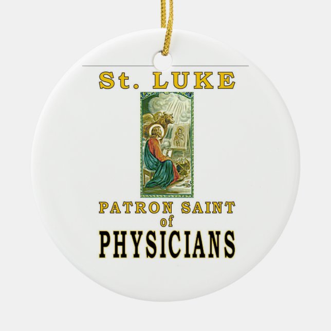 ST- LUKESchutzpatron-ÄRZTE Keramikornament (Vorne)