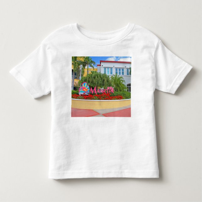 St. Maarten, Begrüßungszeichen, Fotografie, Nieder Kleinkind T-shirt (Vorderseite)