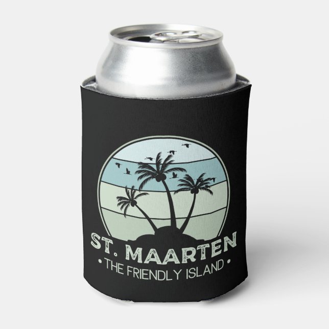 St. Maarten Das freundliche Retro der Insel Sint M Dosenkühler (Kanne Vorderseite)