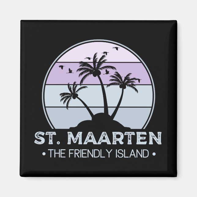 St. Maarten Das freundliche Retro der Insel Sint M Magnet (Vorne)