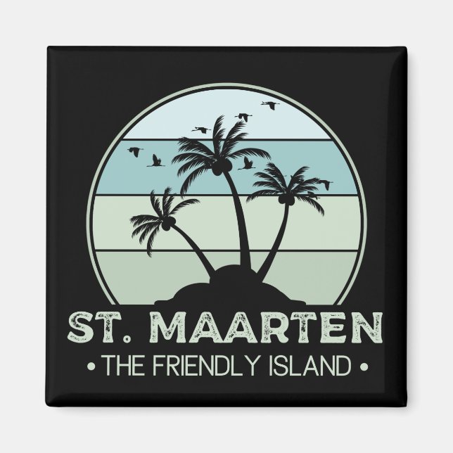 St. Maarten Das freundliche Retro der Insel Sint M Magnet (Vorne)