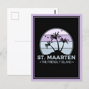 St. Maarten Das freundliche Retro der Insel Sint M Postkarte