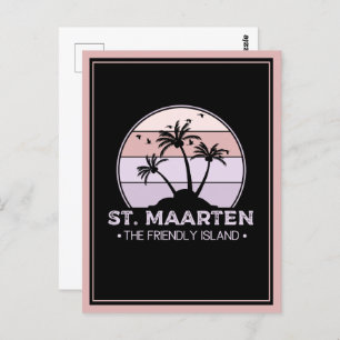 St. Maarten Das freundliche Retro der Insel Sint M Postkarte