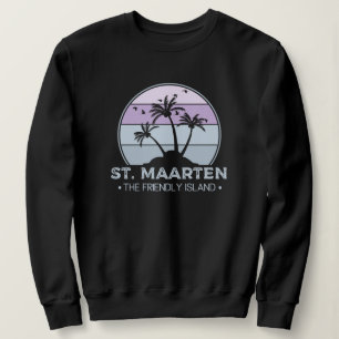 St. Maarten Das freundliche Retro der Insel Sint M Sweatshirt