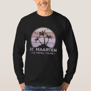 St. Maarten Das freundliche Retro der Insel Sint M T-Shirt