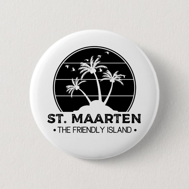 St. Maarten Die freundliche Insel Sint Martin Button (Vorderseite)