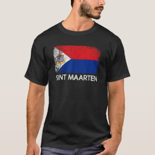 St Maarten Flag Vintag gemacht in Sint Maarten Ges T-Shirt