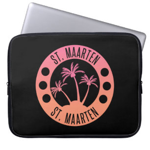 St. Maarten Pink und Coral Gradient Sint Martin Laptopschutzhülle