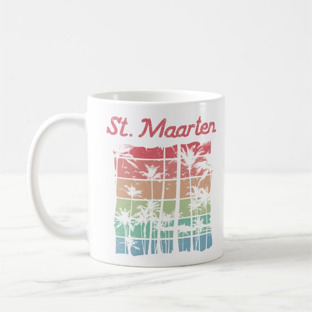 St. Maarten Rainbow Colors Sint Martin Kaffeetasse (Links)