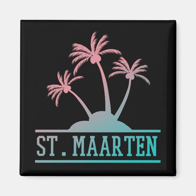 St. Maarten | Sint Martin Gradient Magnet (Vorne)