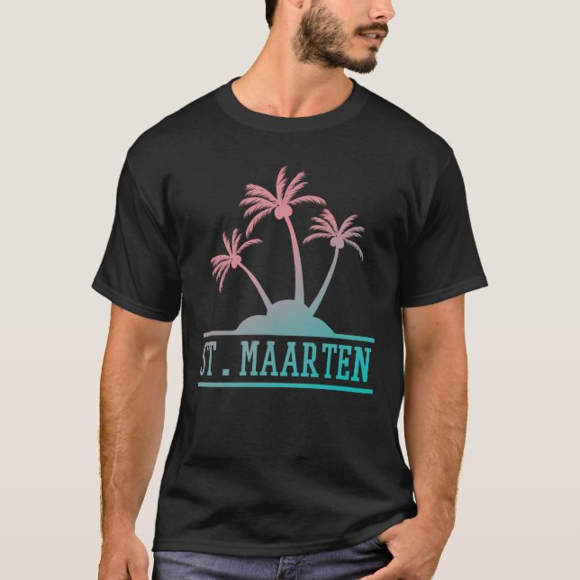 St. Maarten | Sint Martin Gradient T-Shirt (Vorderseite)