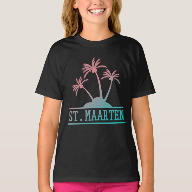 St. Maarten | Sint Martin Gradient T-Shirt (Vorderseite)
