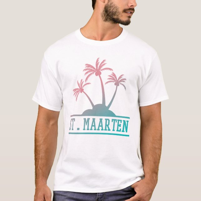 St. Maarten | Sint Martin Gradient T-Shirt (Vorderseite)