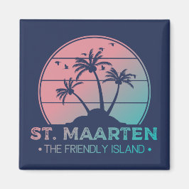St. Maarten | Sint Martin Retro Gradient Magnet