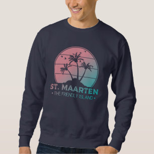 St. Maarten   Sint Martin Retro Gradient Sweatshirt