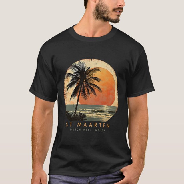 St. Maarten Smx Beach Surfing Travel St. Martin Va T-Shirt (Vorderseite)