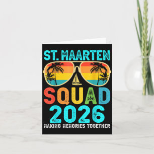 St Maarten-Truppe 2026 Urlaub Freund Familie Karte
